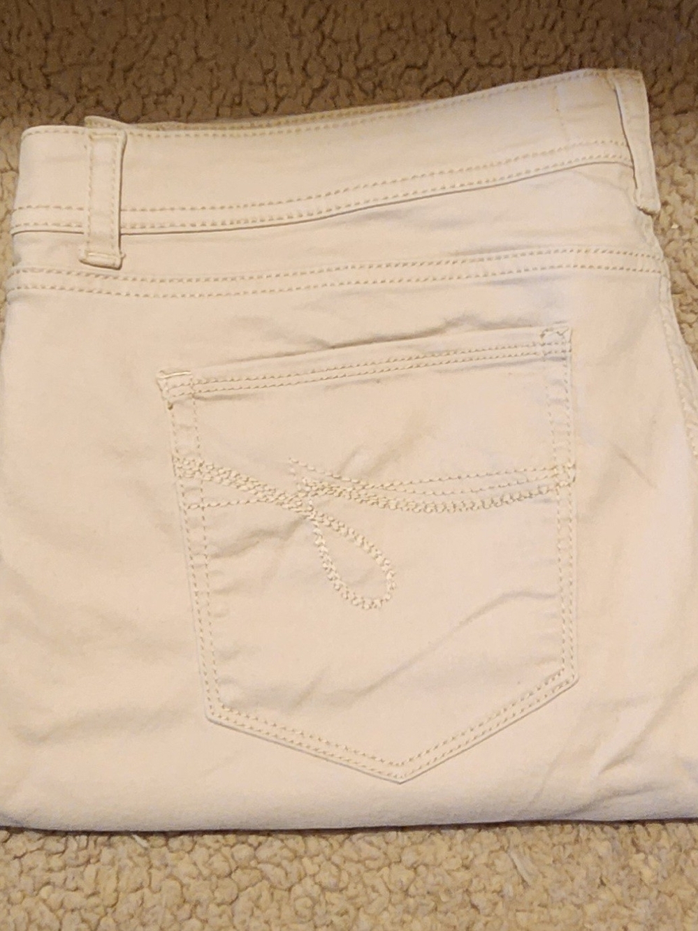 Jordache Women's Tan Skinny Jeans with Embroidered Pocket Stitching